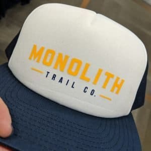 product shot of the monolith foamie trucker hat