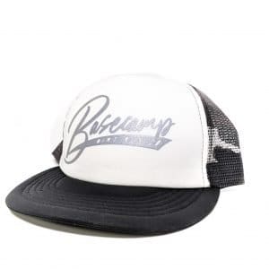 black, white, and gray camo basecamp trucker from dirt run co