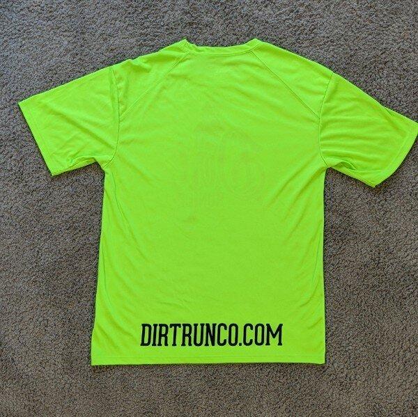 product shot of the back of the Dirt Run Co. Tech Short-Sleeve