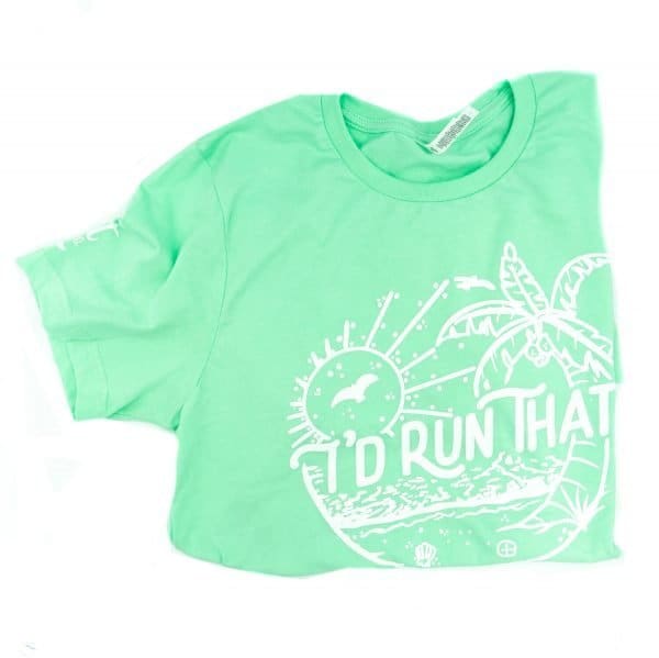 product image of I'd run that tee - beachy